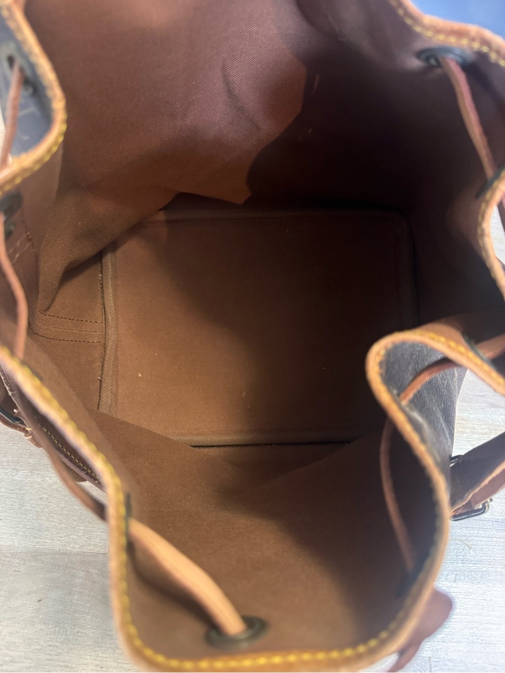 Louis Vuitton Brown Monogram Noe’ Canvas Drawstring bucket bag authentic COA - Picture 11 of 13